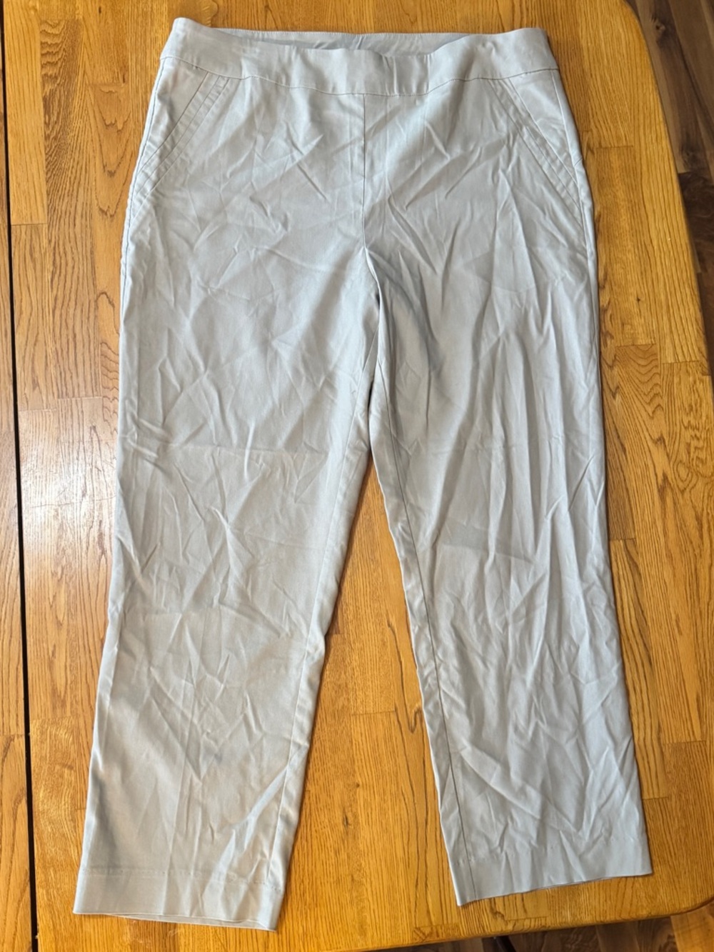 Tribal Flatten It Ankle Pants Beige Khaki Performance Stretch L